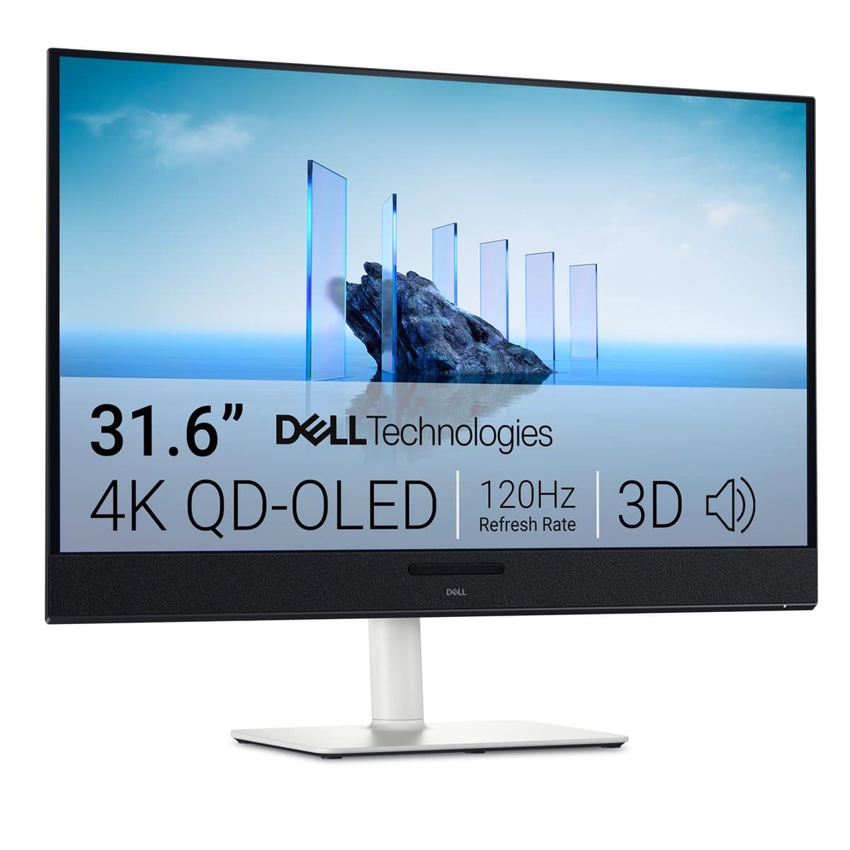 Dell U3225QE 32-inch 4K monitor displaying detailed graphics and text