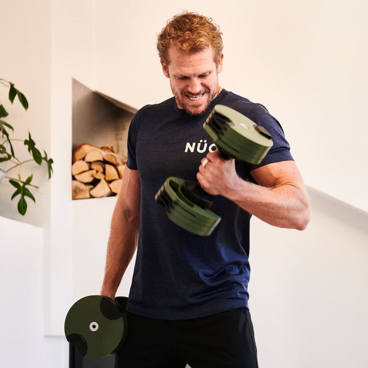 NuoBell dumbbells showing round profile and twist adjustment