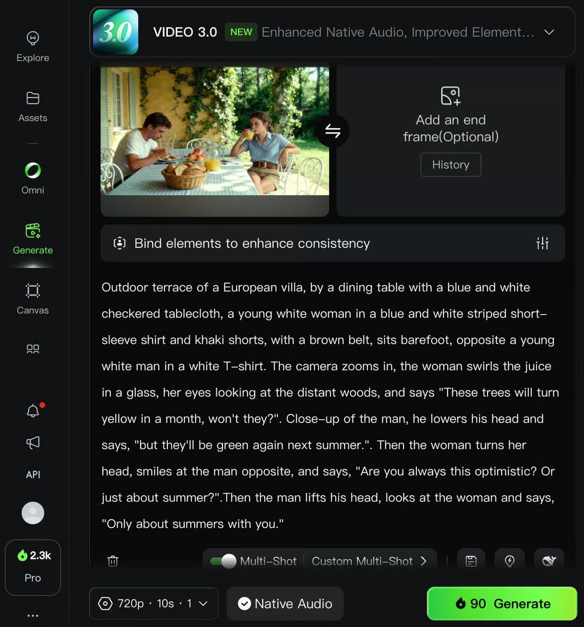 Kling AI video generation examples