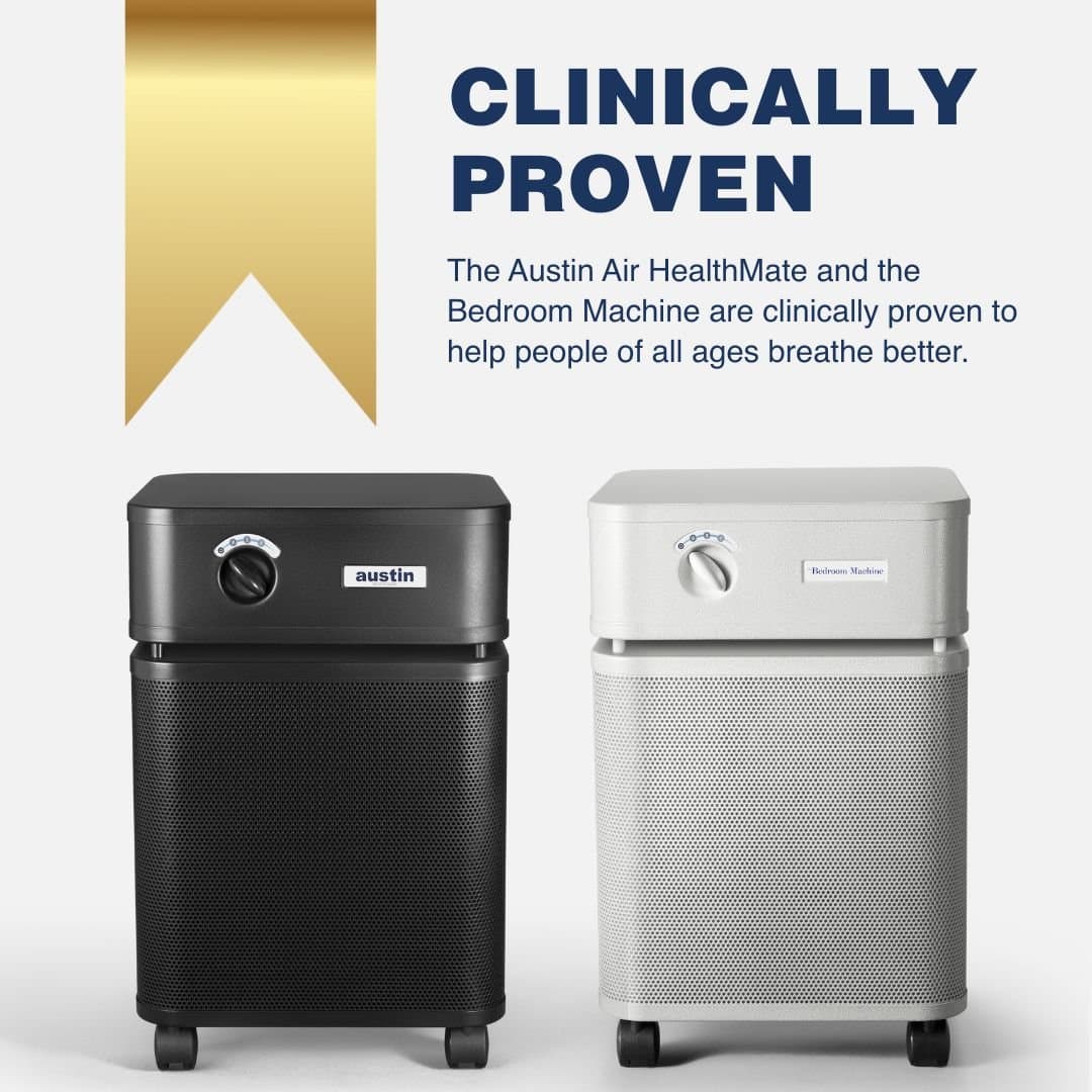 Austin Air HealthMate Plus showing medical-grade filtration in clinical setting