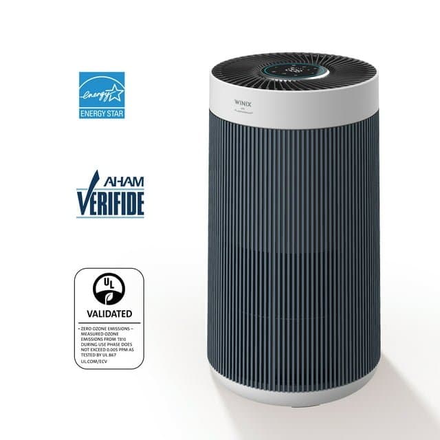 Winix T800 air purifier with modern design in large living space