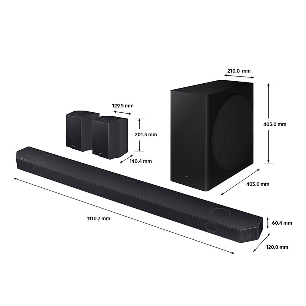 Samsung HW-Q930C soundbar system with wireless subwoofer and rear speakers