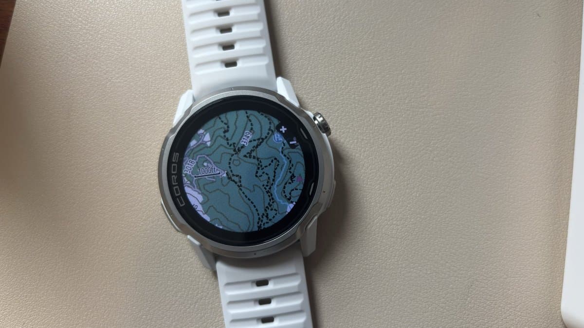 Coros Apex 2 GPS watch showing navigation display