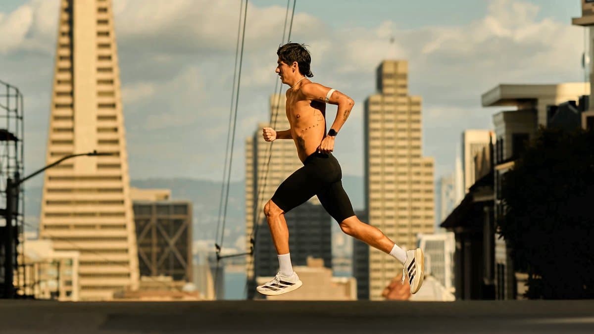 Coros Pace 4 GPS watch on trail runner's wrist