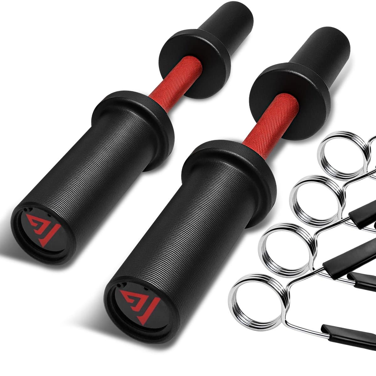 Adjustable workout bench with Olympic dumbbell handles and weight plates