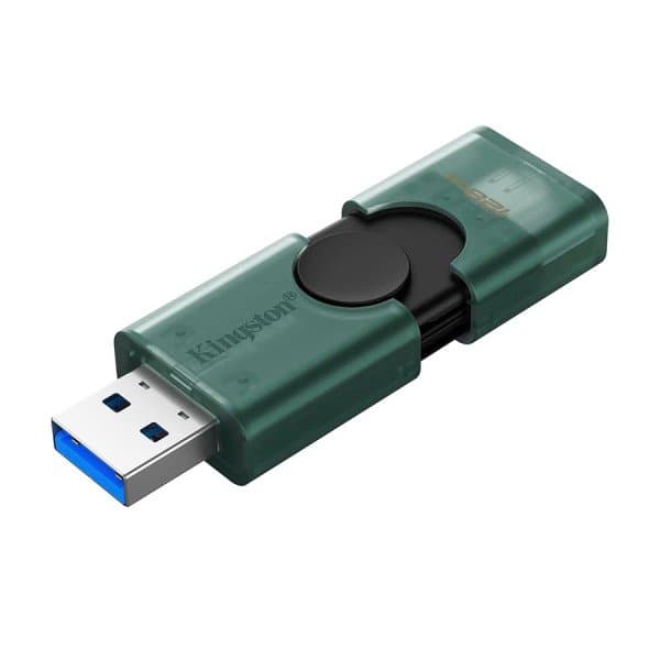 Kingston Dual portable flash drive with retractable connectors and compact design