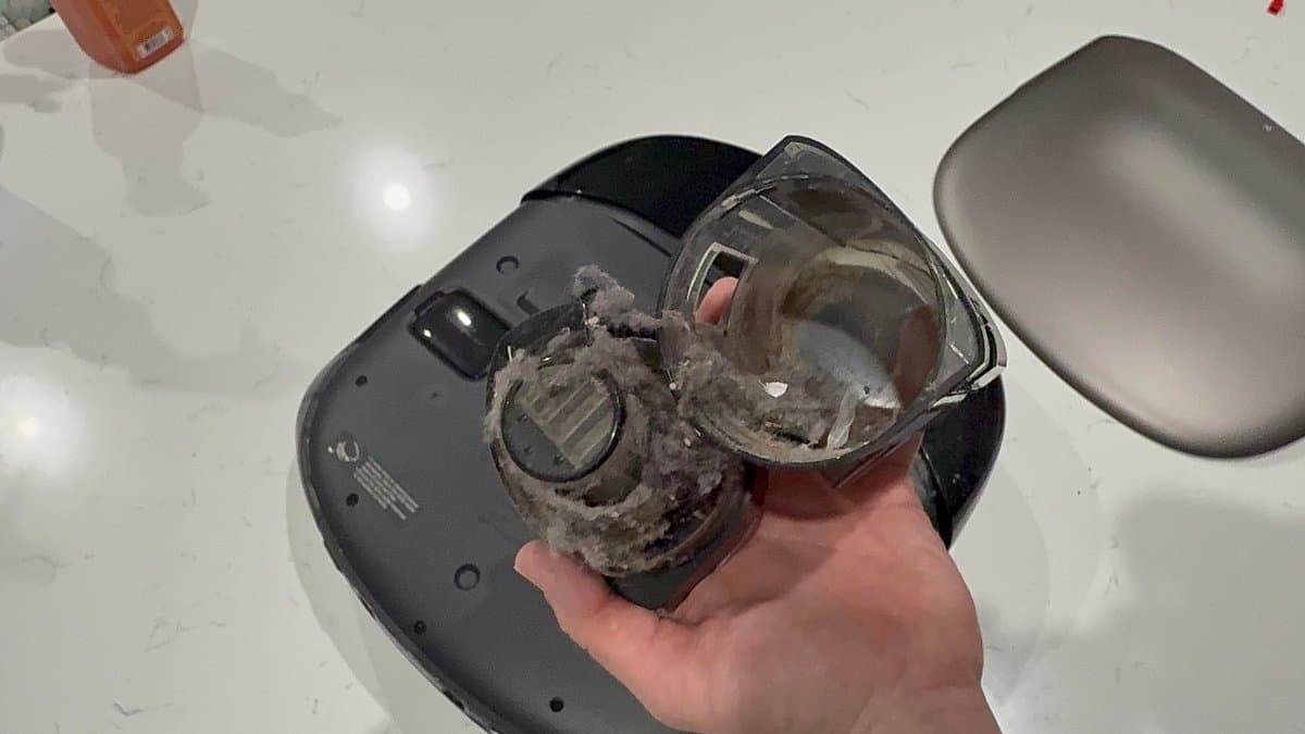 Eufy OMNI S2 robot vacuum showcasing its upgraded suction system and sleek profile