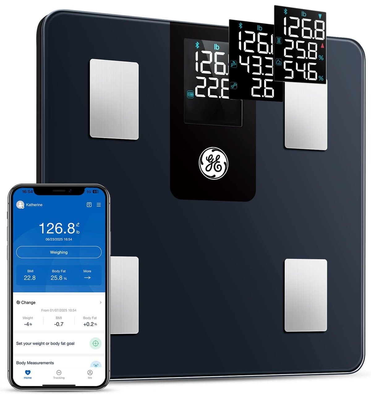 Withings Body Smart scale displaying body composition metrics