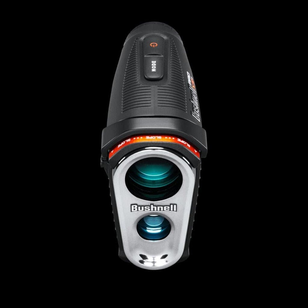 Bushnell Pro X3+ Link rangefinder with GPS connectivity displaying course information