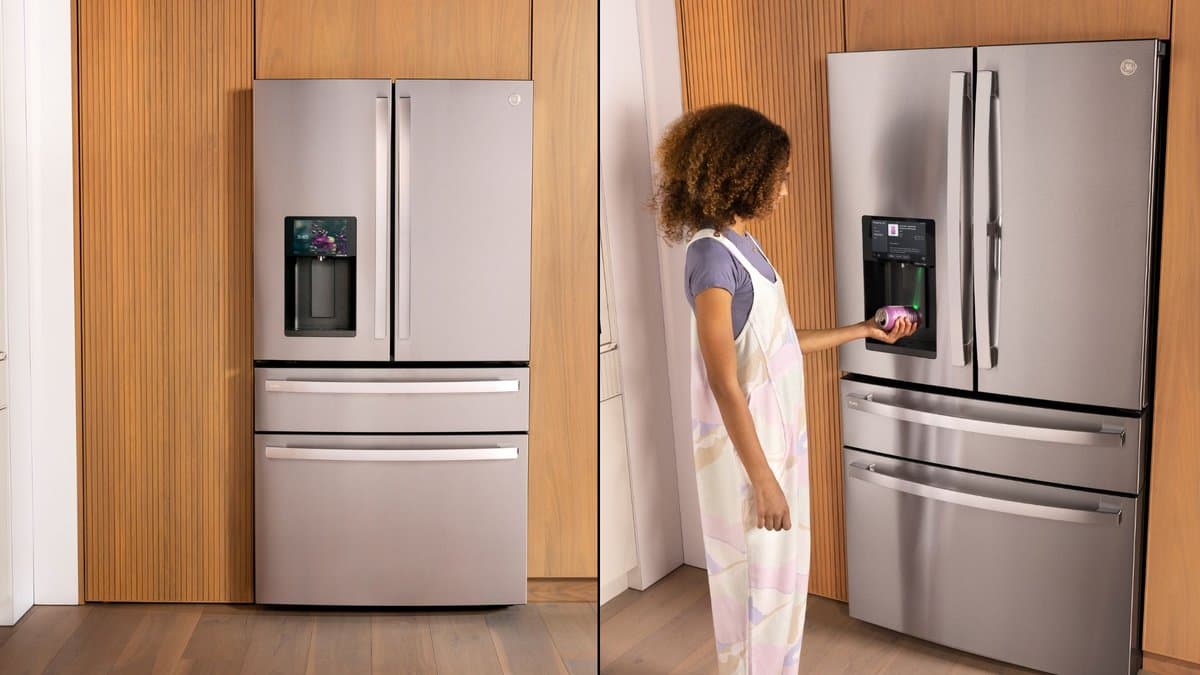 GE Profile smart refrigerator with AI inventory tracking