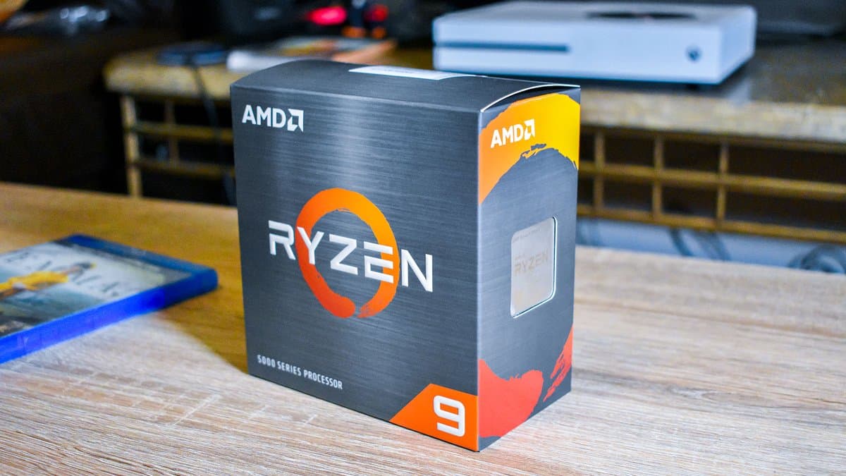 AMD Ryzen 5 9500X in retail packaging showing the processor specifications