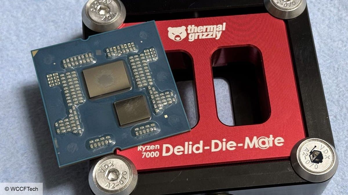 AMD Ryzen 7 9800X3D showcasing the distinctive cache design