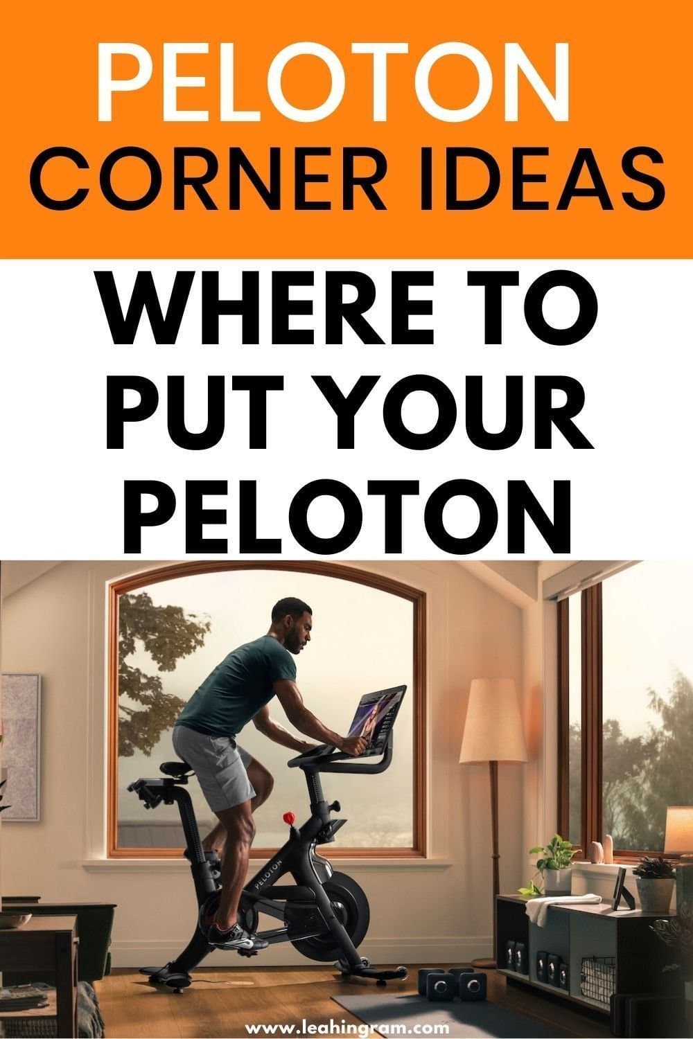 Peloton bike in a family exercise space