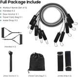 Complete WHATAFIT resistance band set with handles, door anchor, and accessories