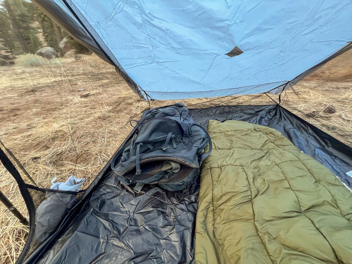 TarpTent Lunar Duo Outfitter showing spacious interior and single-pole design