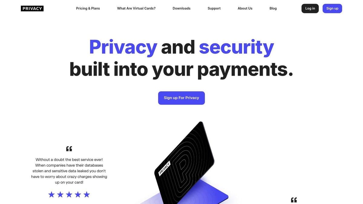 TunnelBear account interface showing anonymous payment options and privacy settings